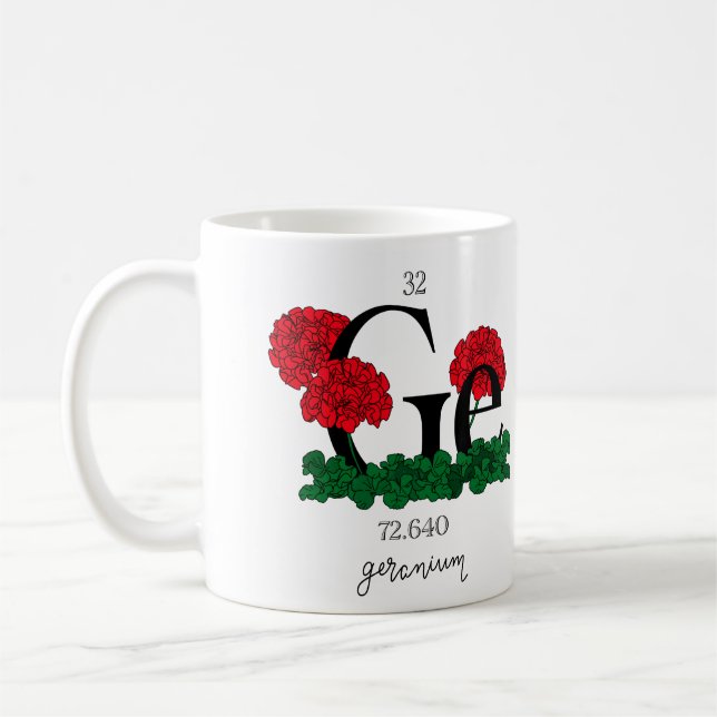 Floral Germanium Element Coffee Mug (Left)