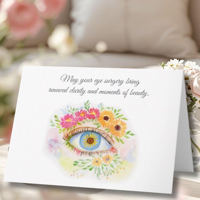 Floral Get Well Eye Surgery Peonies Card (Creator Uploaded)