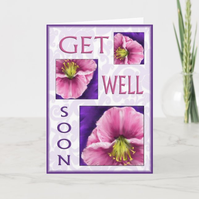 Floral get well soon card (Front)