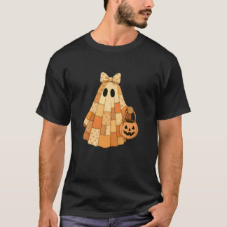 Floral Ghost Coquette Fall Autumn Spooky Season Ha T-Shirt