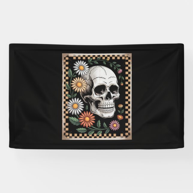 Floral Ghost Fall Boho Halloween 2 Banner (Horizontal)