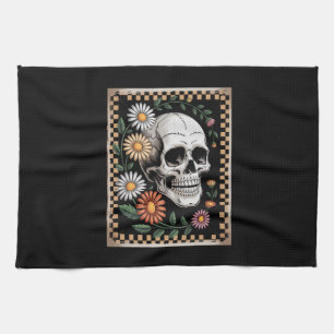 Floral Ghost Fall Boho Halloween 2 Kitchen Towel