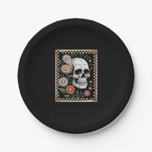 Floral Ghost Fall Boho Halloween 2 Paper Plates