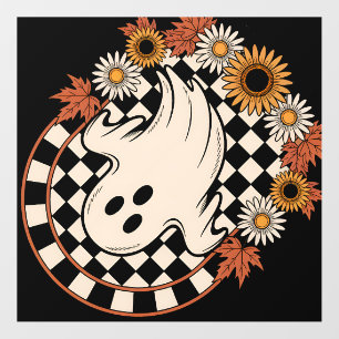 Floral Ghost Fall Boho Halloween Wall Decal