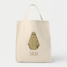 Floral Ghost Vintage Halloween Custom Candy