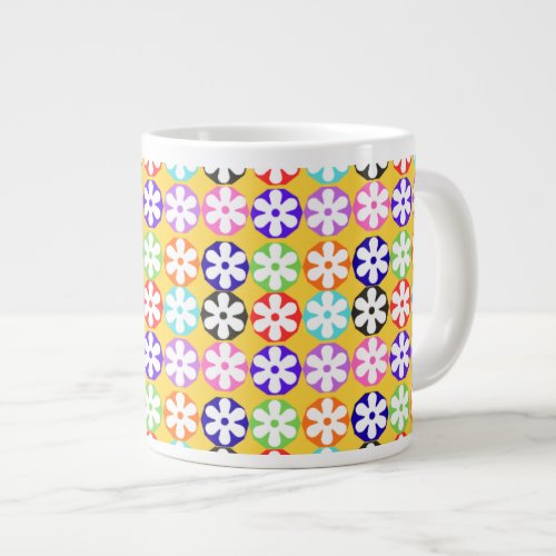 floral giant coffee mug