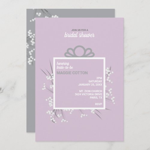 Floral  Gift Box Bridal Shower Invitation