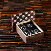 Floral Gift Box, Coasters & Stemless Wine Glasses (Inside)