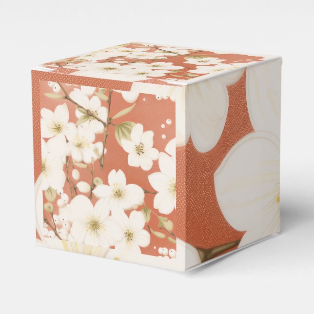 "Floral Gift Box" Favor Boxes (Front Side)