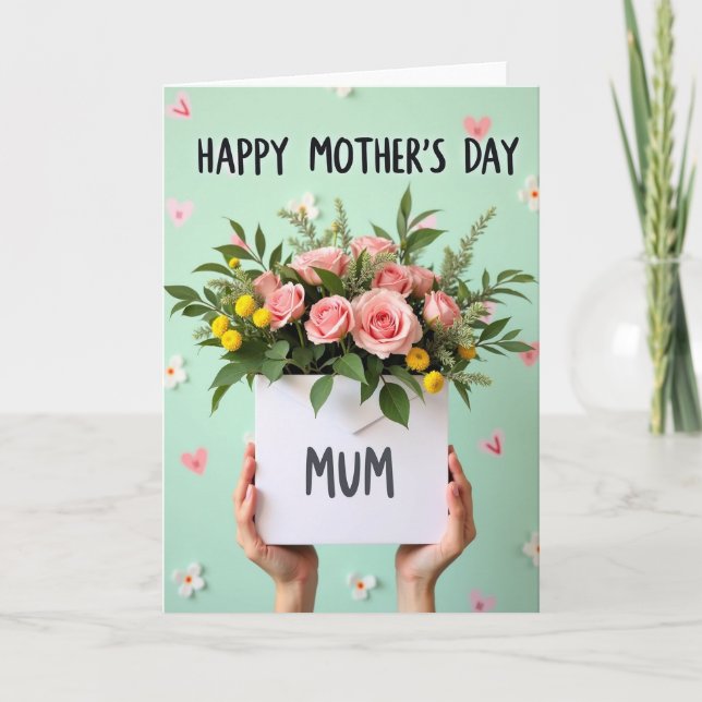 Floral Gift Mothers Day Card (Front)
