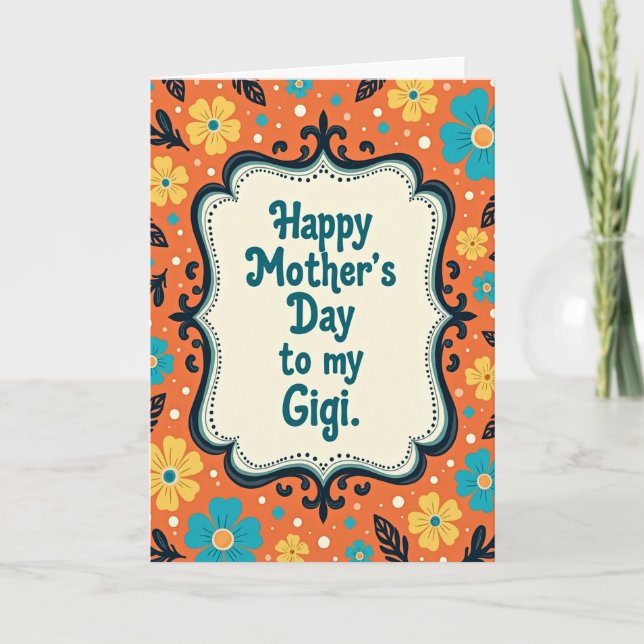 Floral Gigi Mothers Day Card (Front)