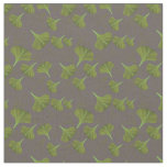 Floral Gingko Leaf Gray Pattern Fabric