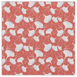 Floral Gingko Leaf Red Pattern  Fabric
