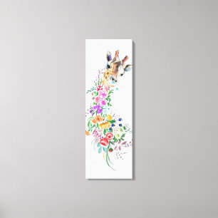 Floral Giraffe Canvas Print