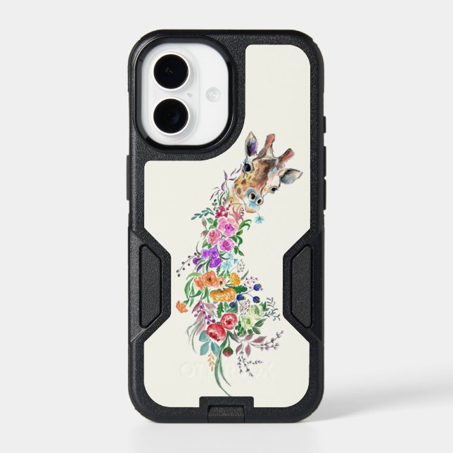 Floral Giraffe iPhone Case (Back)