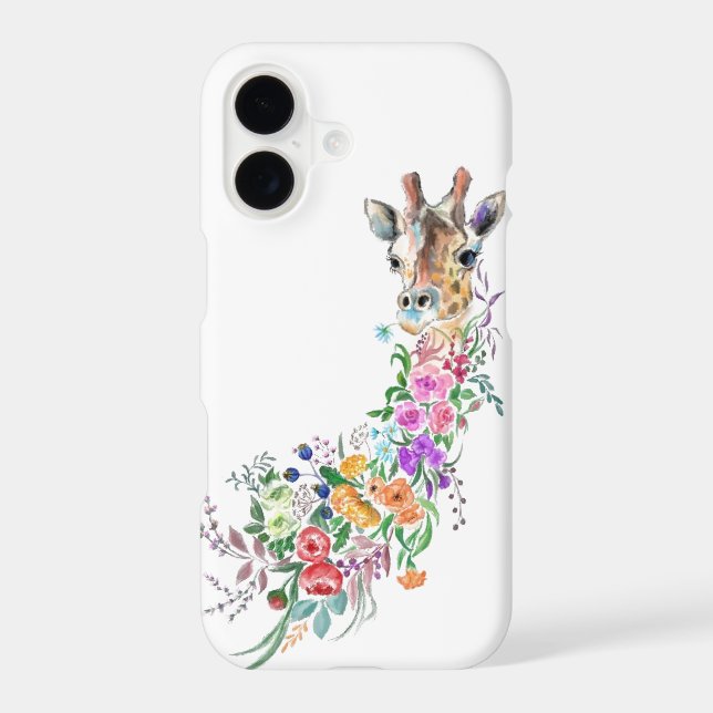 Floral Giraffe iPhone Case (Back)