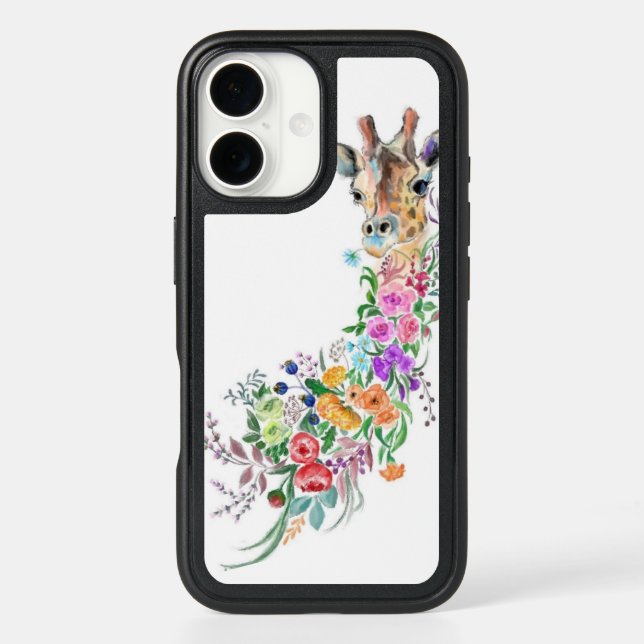 Floral Giraffe iPhone Case (Back)