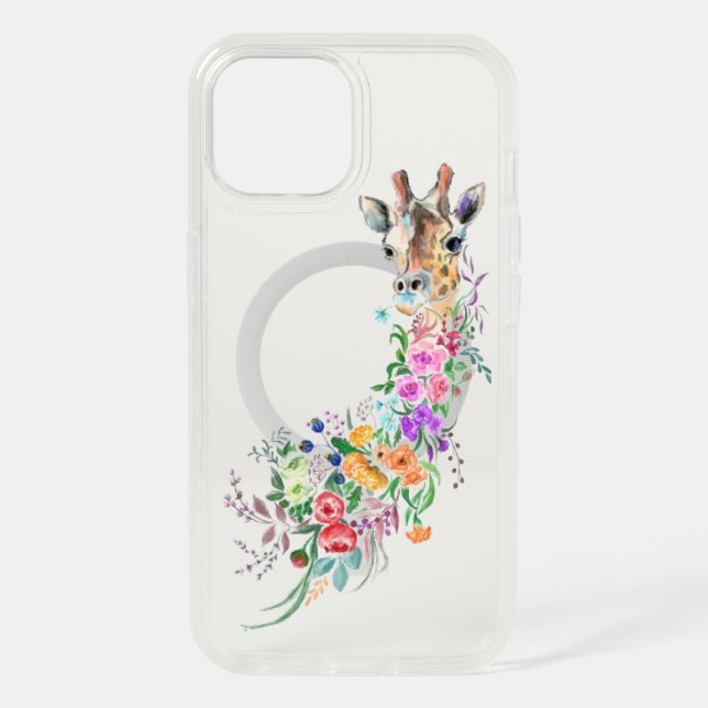Floral Giraffe iPhone Case (Back)