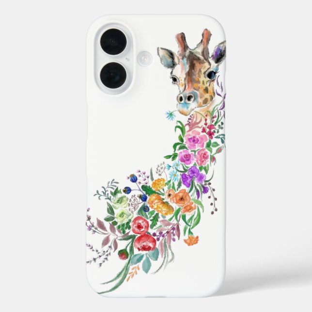 Floral Giraffe iPhone Case (Back)