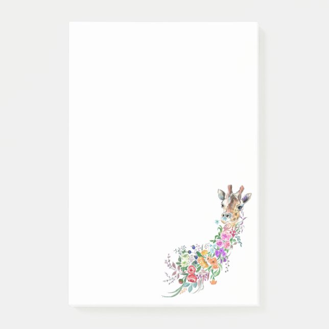 Floral Giraffe Post-it® Notes (Front)