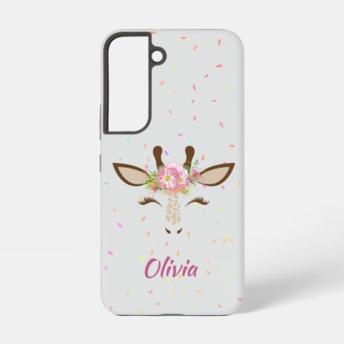 Floral Giraffe Sprinkles Kids Samsung Galaxy S22 Case