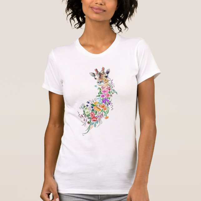 Floral Giraffe T-Shirt (Front)