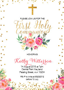 first communion 1st holy communion invitations zazzle