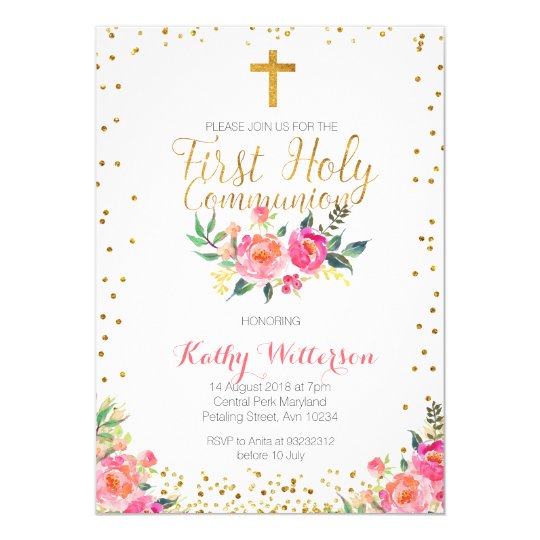 First Holy Communion Photo Invitations 8