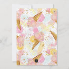 Floral Girly Ice Cream Watercolor Birthday Party