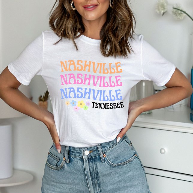 Floral Girly Nashville Tennessee  Tri-Blend Shirt (Creator Uploaded)