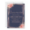 Floral Girly Rose Gold Blue Quinceanera Party