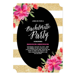 Floral Glam | Bachelorette Party Invitation