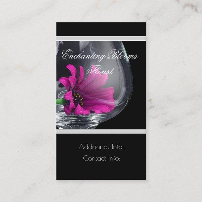 Floral Glass Business Card 2 (Front)