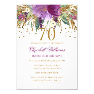 70th birthday invitations zazzle