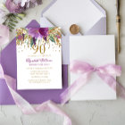 Floral Glitter Sparkling Amethyst 90th Birthday