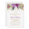 Floral Glitter Sparkling Amethyst Retirement Party