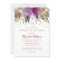 Floral Glitter Sparkling Amethyst Sweet 16 Invite