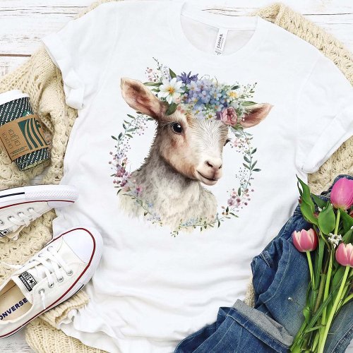 Floral Goat T_Shirt