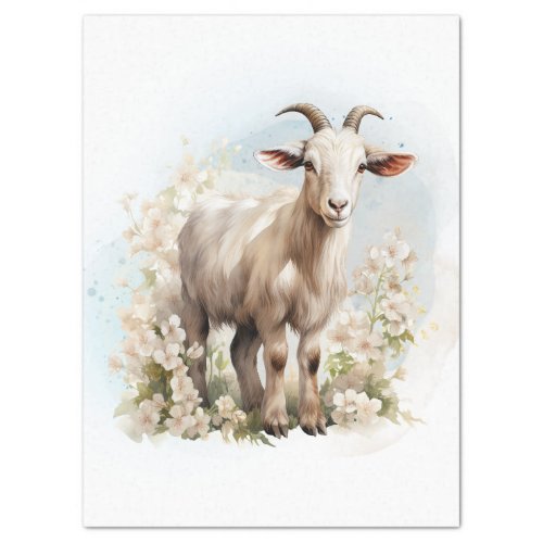 Floral Goat Watercolor Tissue Paper