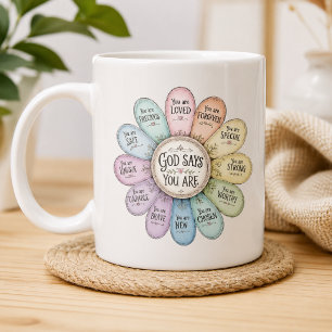 Floral God Says You Are Affirmation Specialty Mug