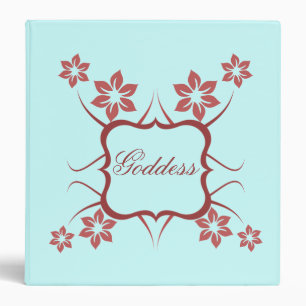 Floral Goddess Binder, Brick Red Binder