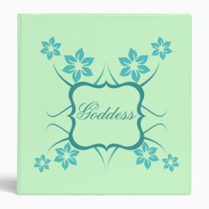 Floral Goddess Binder, Turquoise Binder