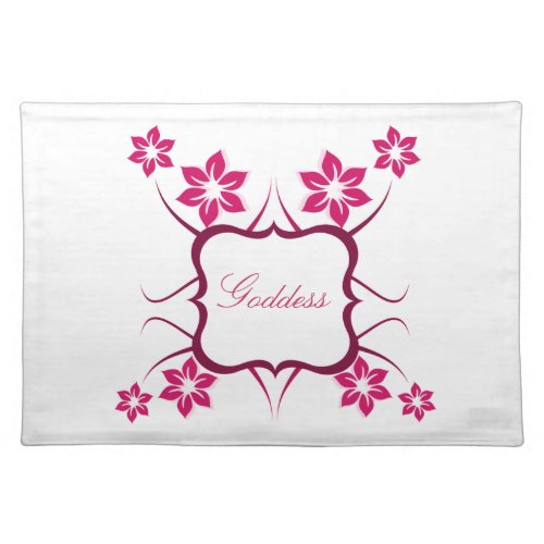 Floral Goddess Placemat Pink Cloth Placemat