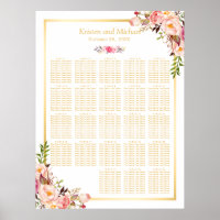 Wedding Seating Chart 20 Tables