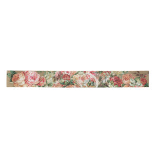 Floral Gold Baroque Elegant Rose Blush Wedding Satin Ribbon