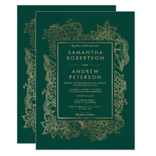 Emerald Green Wedding Invitations 1