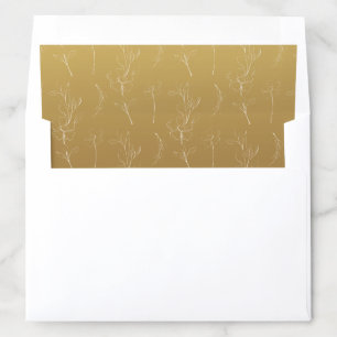 Floral Gold Envelope Liner