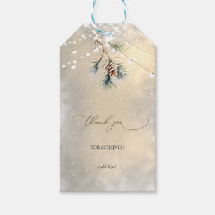Floral Gold Frame Champagne Glass Wedding Gift Tags