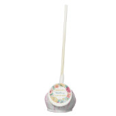 Floral Gold Glitter Graduation Pink Party Cake Pops (Front)