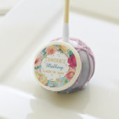 Floral Gold Glitter Graduation Pink Party Cake Pops (Front Insitu)